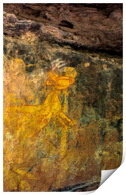 Kakadu Burrungkuy Rock Art Site Print by Antonio Ribeiro