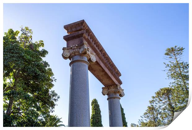 Toowoomba Column Arch on the Botanic Gardens Print by Antonio Ribeiro
