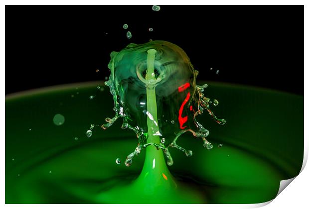 Water Drop Collision Print by Antonio Ribeiro