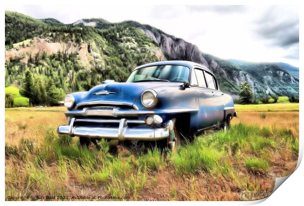 Abandoned Antique, Faded Glory of Days Gone By Print by Buz Reid