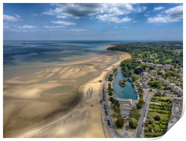 Aerial of Ryde Beach Print by Jack Marsden