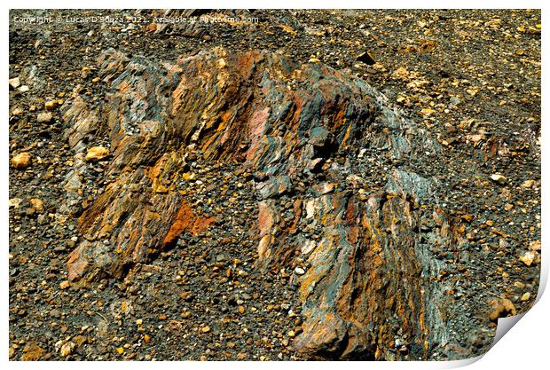 Layers of iron ore deposits  Print by Lucas D'Souza