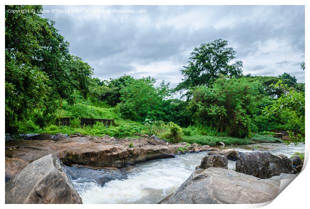 Rocky stream  Print by Lucas D'Souza