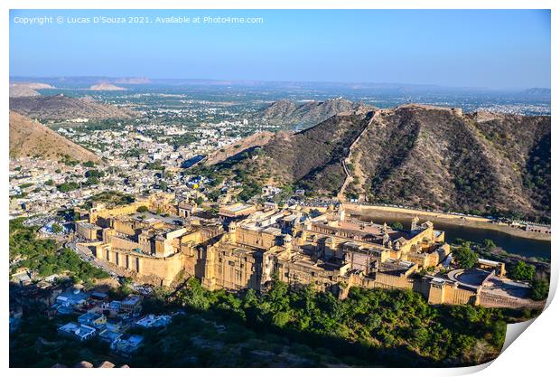 View from Jaigarh Fort in Rajasthan, India Print by Lucas D'Souza