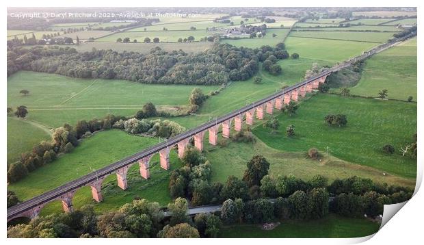 Twemlow viaduct from above  Print by Daryl Pritchard videos