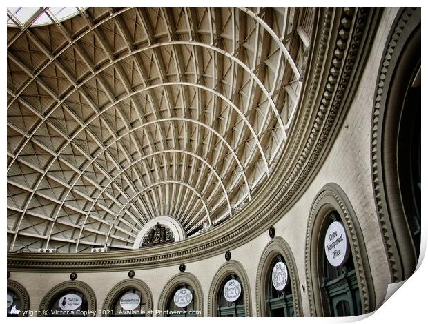 Leeds Corn Exchange Print by Victoria Copley