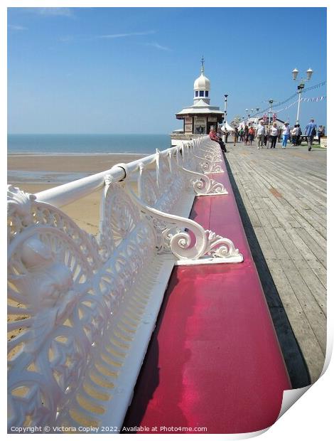 North Pier Blackpool Print by Victoria Copley