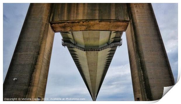 Humber Bridge abstract Print by Victoria Copley