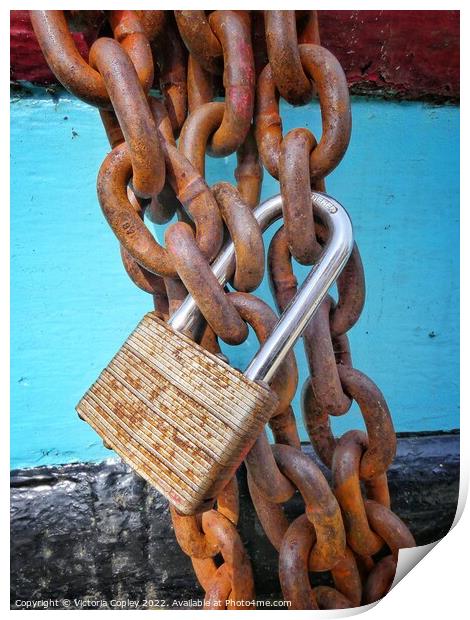 Lock and Chains Print by Victoria Copley