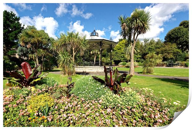 A Subtropical Oasis in Penzance Print by Roger Mechan