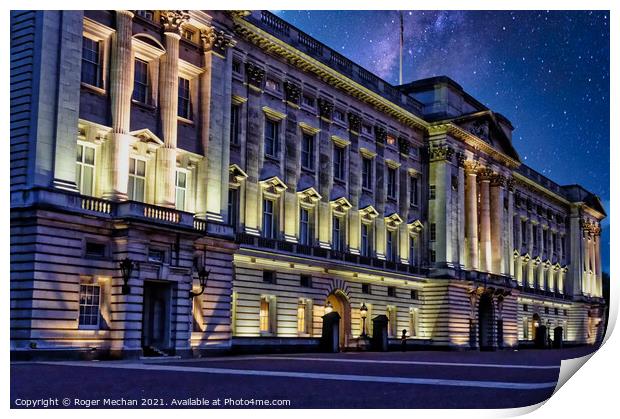 Glowing Buckingham Palace Print by Roger Mechan