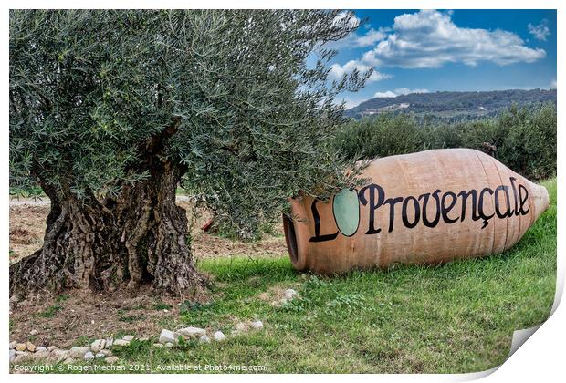 Provençal Olive Grove Splendor Print by Roger Mechan