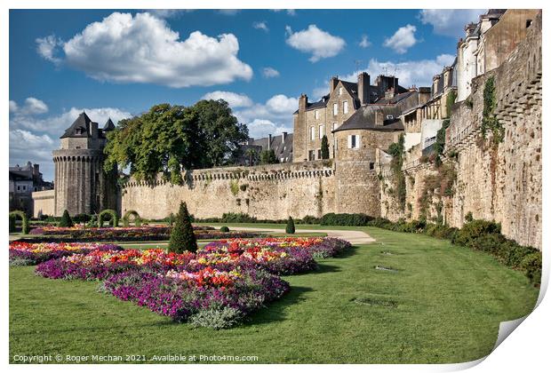 The Enchanting Fortified Walls of Vannes Print by Roger Mechan