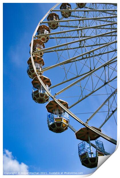Captivating Ferris Wheel Ride Print by Roger Mechan