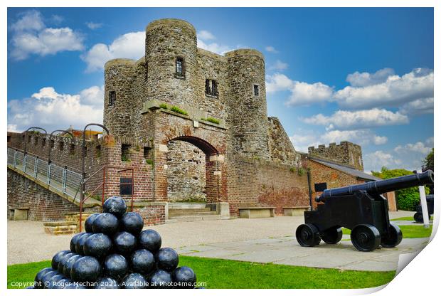 The Mighty Fortifications of Rye Castle Print by Roger Mechan