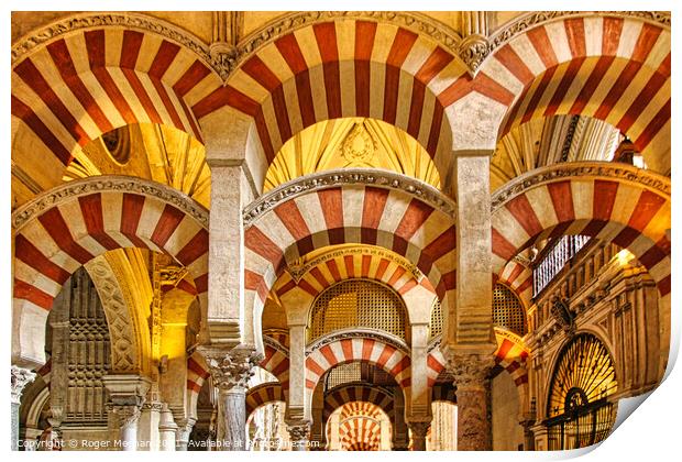 The Awe-Inspiring Magnificence of Cordoba Mosque Print by Roger Mechan