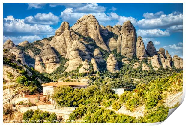 Enchanting Montserrat Mountains Print by Roger Mechan