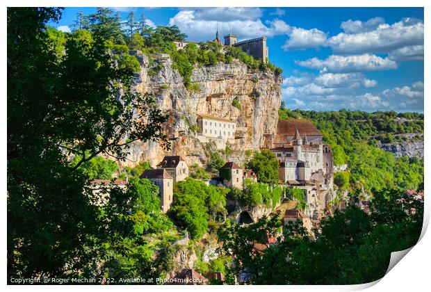 The Sacred Village of Rocamadour Print by Roger Mechan
