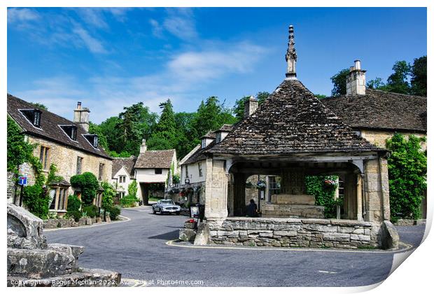 Timeless Charm of Castle Combe Print by Roger Mechan