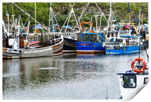 Fishing Boats at Rest Print by Roger Mechan