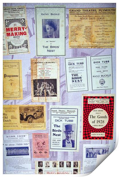 Roaring Variety Theatre Print by Roger Mechan