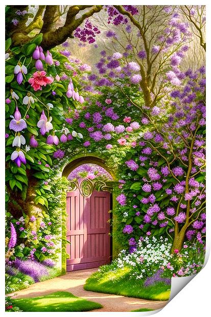 Secret Garden Oasis Print by Roger Mechan