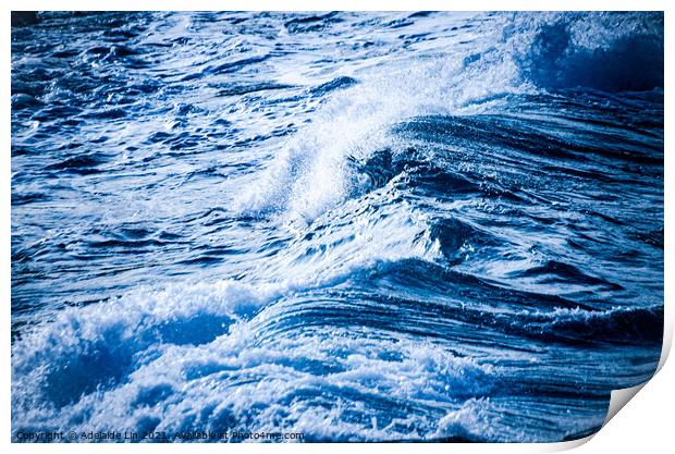 sea waves Print by Adelaide Lin