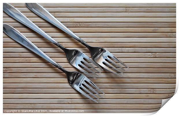 3 forks Print by Stan Lihai