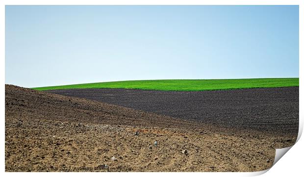 Beautiful black earth fields in Ukraine Print by Stan Lihai