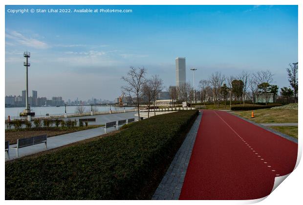 Jogging road in Shanghai park Print by Stan Lihai