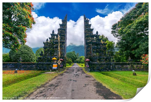 Big entrance gate in Bali, Indonesia Print by Stan Lihai