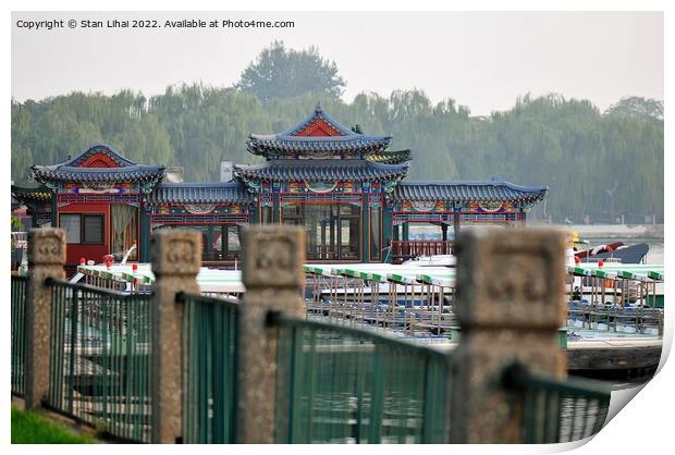 Chinese temple in the city Print by Stan Lihai