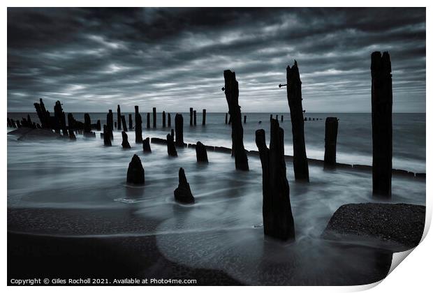Spurn point Yorkshire Print by Giles Rocholl