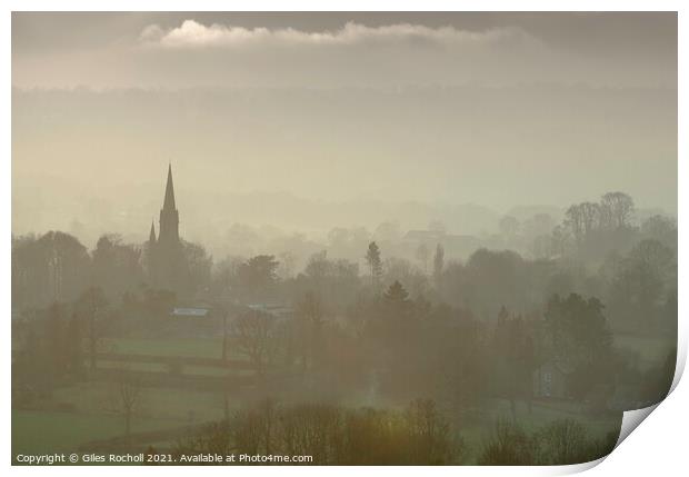 Foggy Yorkshire  Print by Giles Rocholl
