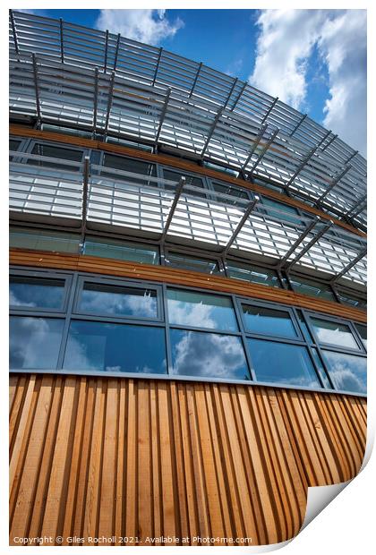 Abstract modern offices wood and glass Print by Giles Rocholl