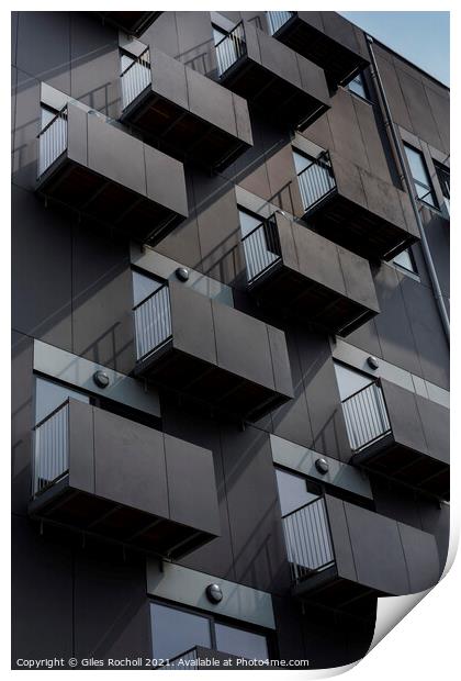 Abstract modern flats apartments Print by Giles Rocholl