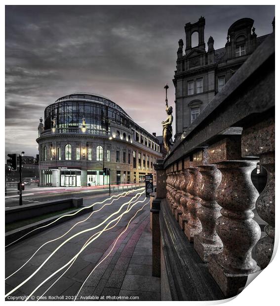 Majestic Leeds City Square Yorkshire Print by Giles Rocholl