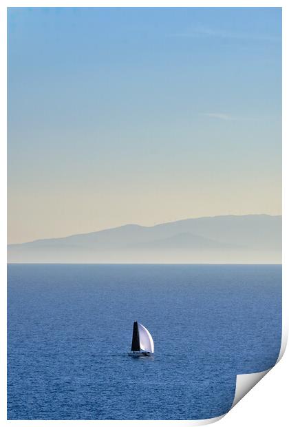 Sailing at the blue Print by Dimitrios Paterakis