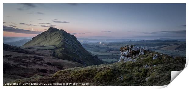 Chrome Hill before sunrise Print by Gavin Duxbury