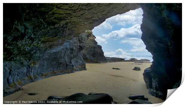 Coffee Bay beach Cave Transkei wild coast South Africa Print by Paul Naude