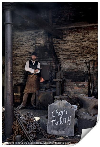 Blacksmith forge Print by Raymond Evans