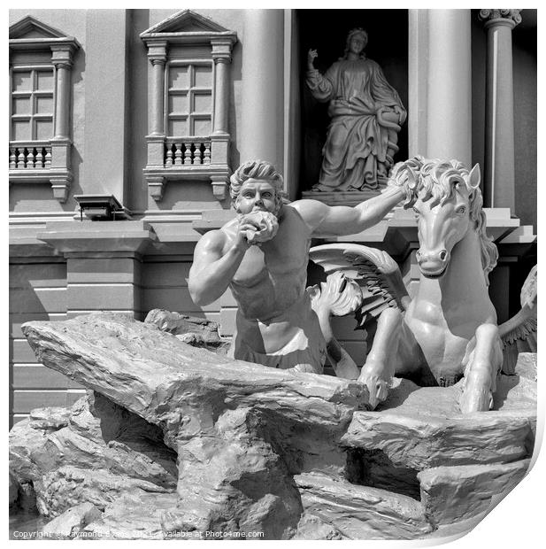 Trevi Fountain 3 Print by Raymond Evans