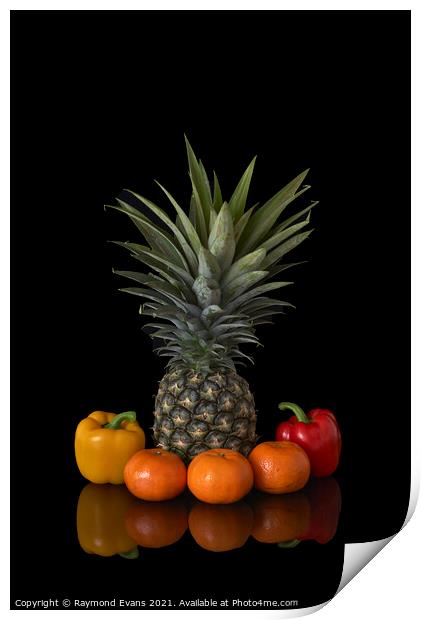Tropical Fruit Print by Raymond Evans