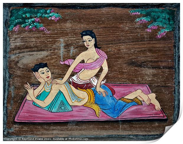 Thai massage Print by Raymond Evans