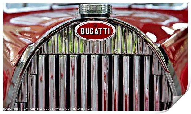 Bugatti type 57 Print by Raymond Evans