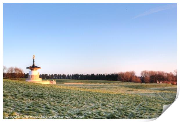 Milton Keynes Peace Pagoda Print by Grant Mckane