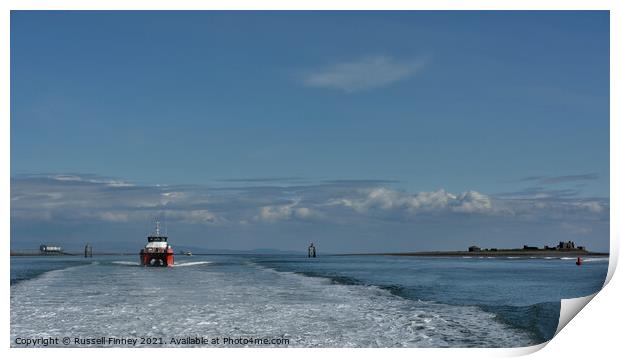 Offshore windfarm supply vessels Print by Russell Finney