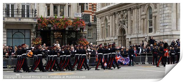 The State Funeral of Her Majesty the Queen. London Print by Russell Finney