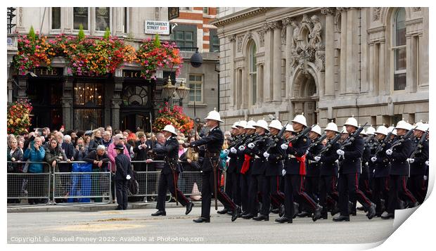 The State Funeral of Her Majesty the Queen. London Print by Russell Finney