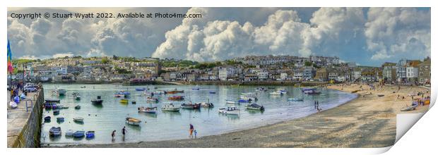 St Ives Harbour Print by Stuart Wyatt